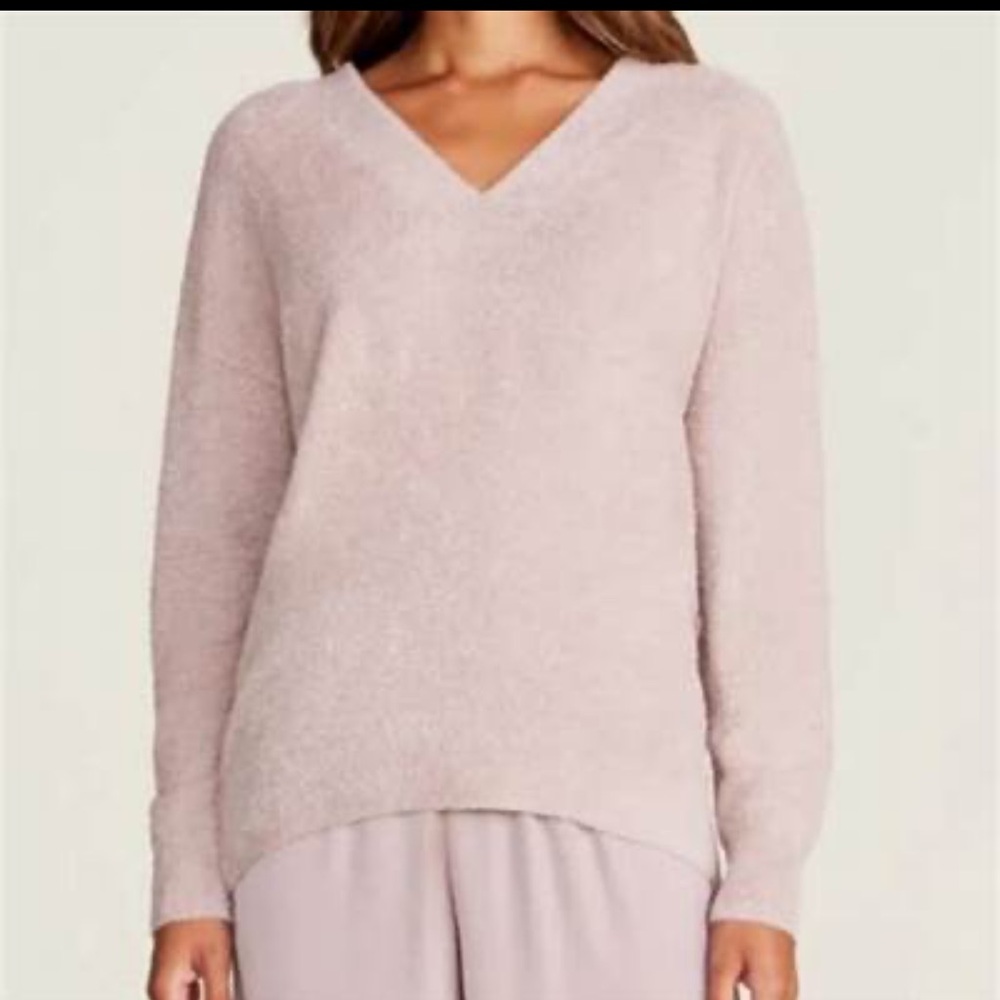 Barefoot Dream Cream V Neck Cozychic Ultra‎ Lite Sweater